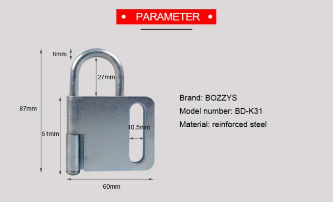 BOSHI подгоняло накладку замыкания безопасности дизайна промышленную стальную материальную